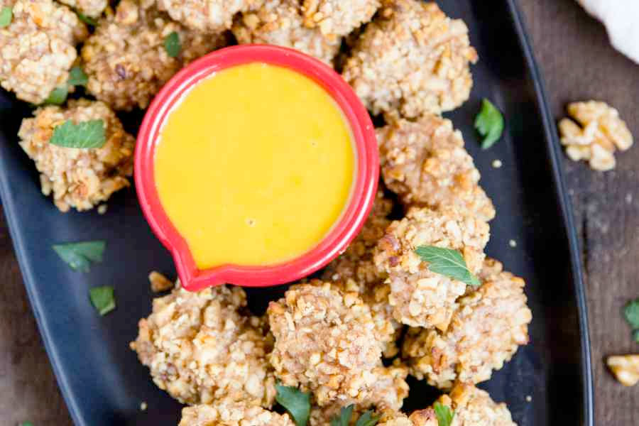 Walnut Crusted Baked Chicken Nuggets